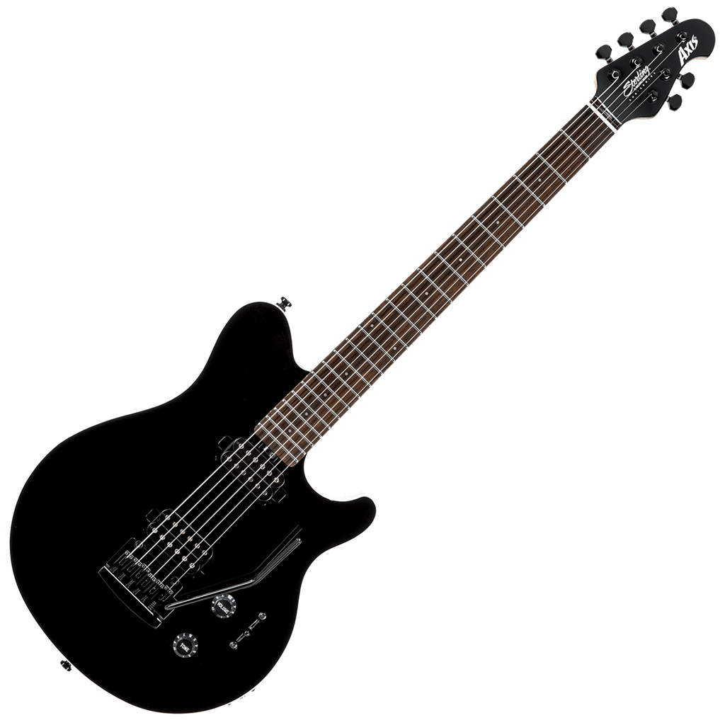 Sterling By Musicman SUB Axis Black With White Body Binding - Richards Guitars Of Stratford Upon Avon