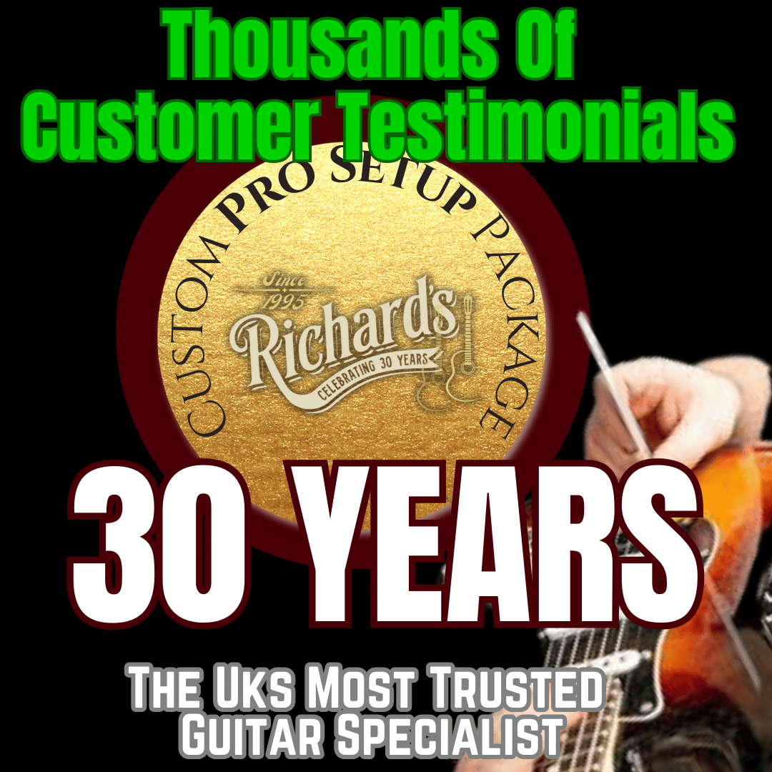 Custom Pro Setup Package (Total Value £225), Pro Guitar Setup for sale at Richards Guitars.