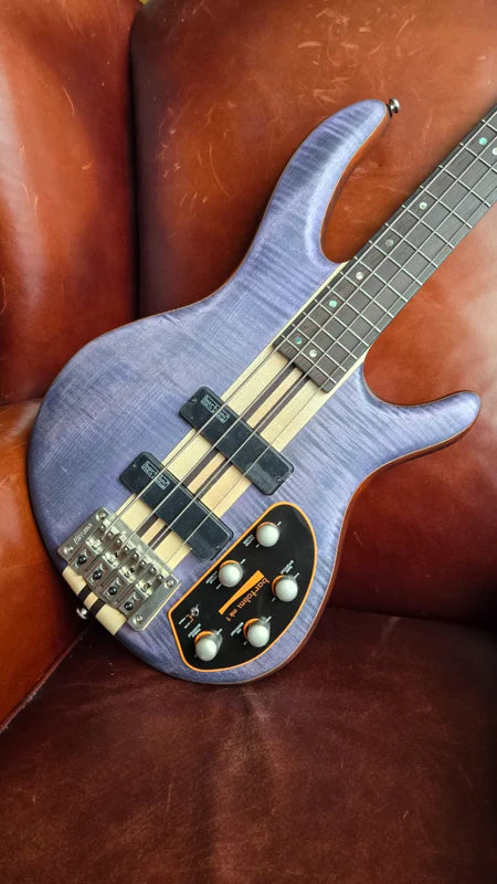 Cort A4 Plus FMMH Open Pore Blue Black, Bass Guitar for sale at Richards Guitars.