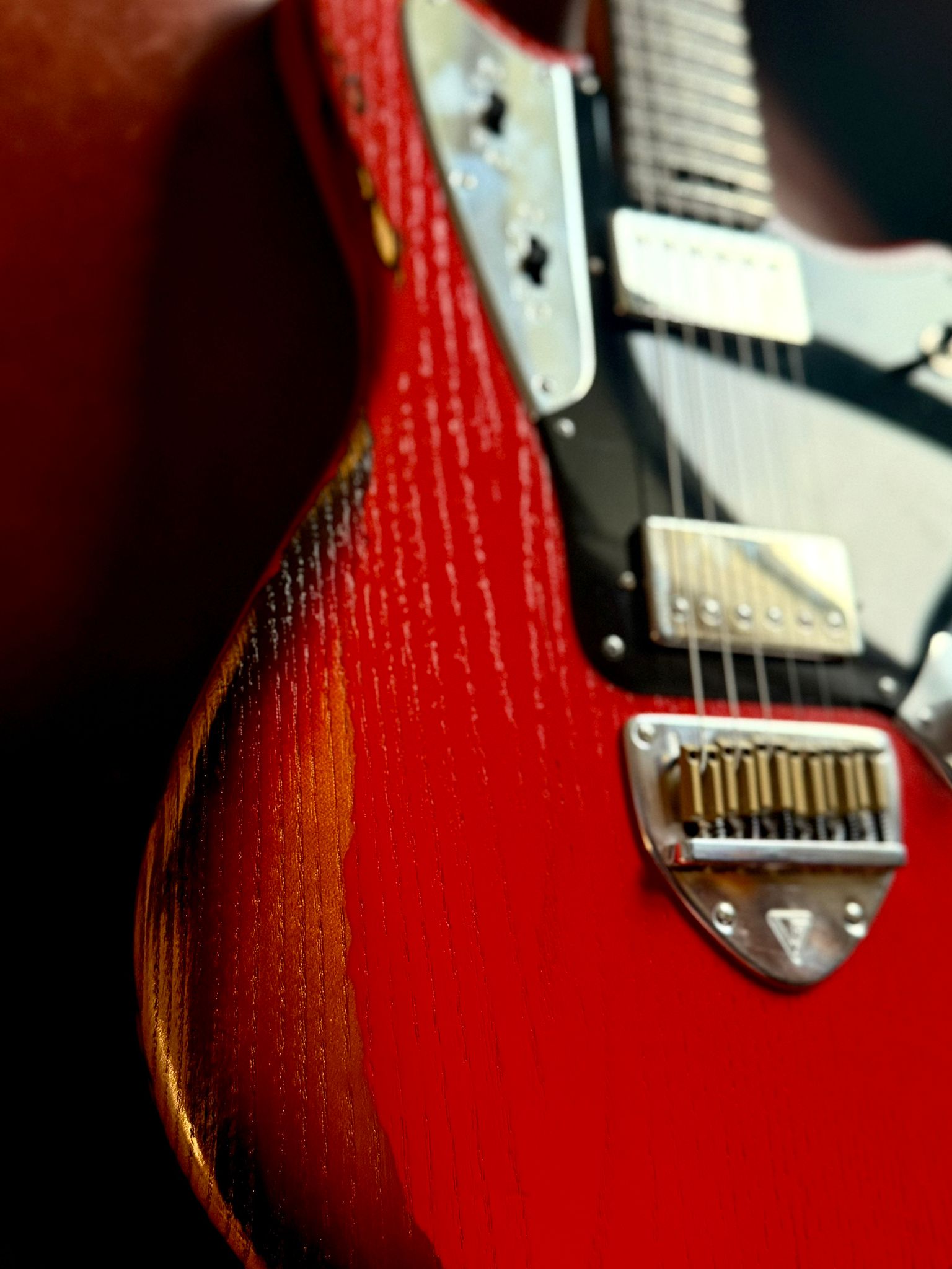 Valiant Jupiter "Dual Coat" Fiesta Red Barhat Distressed - Richards Guitars Of Stratford Upon Avon