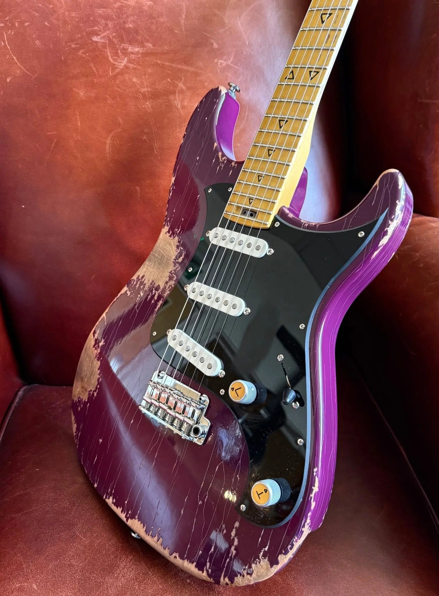 Buy Valiant Soothsayer Distressed Purple W' Stainless Steel Fret Upgrade 