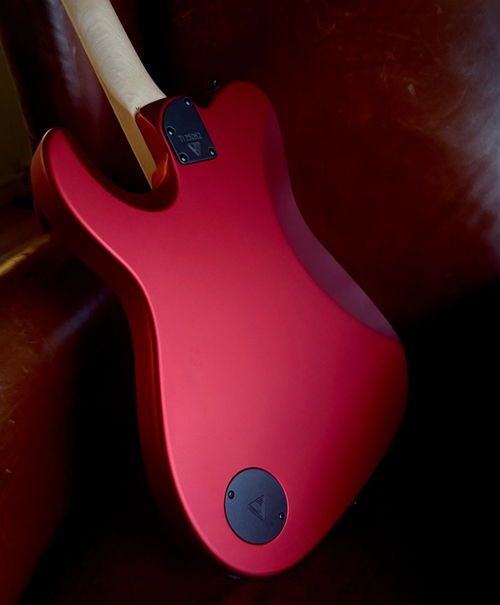 Valiant Titan Ruby Satin Electric Guitar With Stainless Steel Frets Upgrade - Richards Guitars Of Stratford Upon Avon