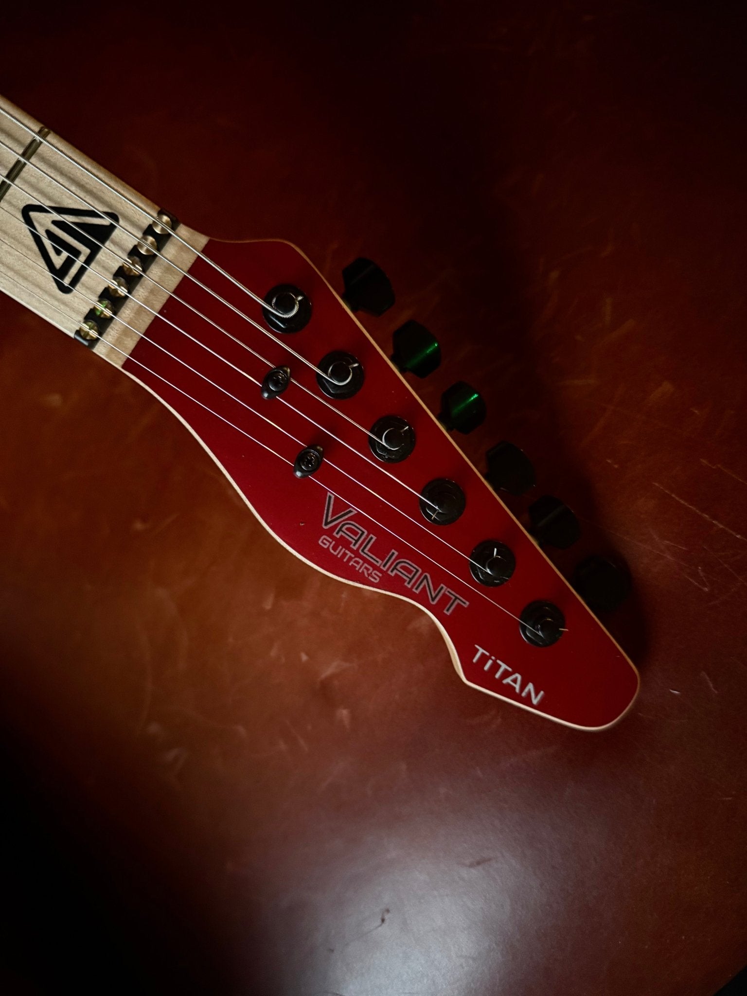 Valiant Titan Ruby Satin Electric Guitar With Stainless Steel Frets Upgrade - Richards Guitars Of Stratford Upon Avon
