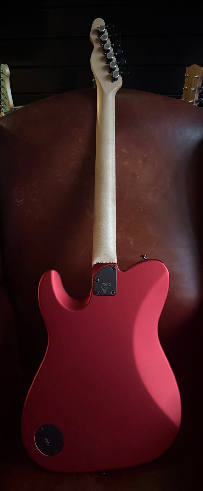 Valiant Titan Ruby Satin Electric Guitar With Stainless Steel Frets Upgrade - Richards Guitars Of Stratford Upon Avon