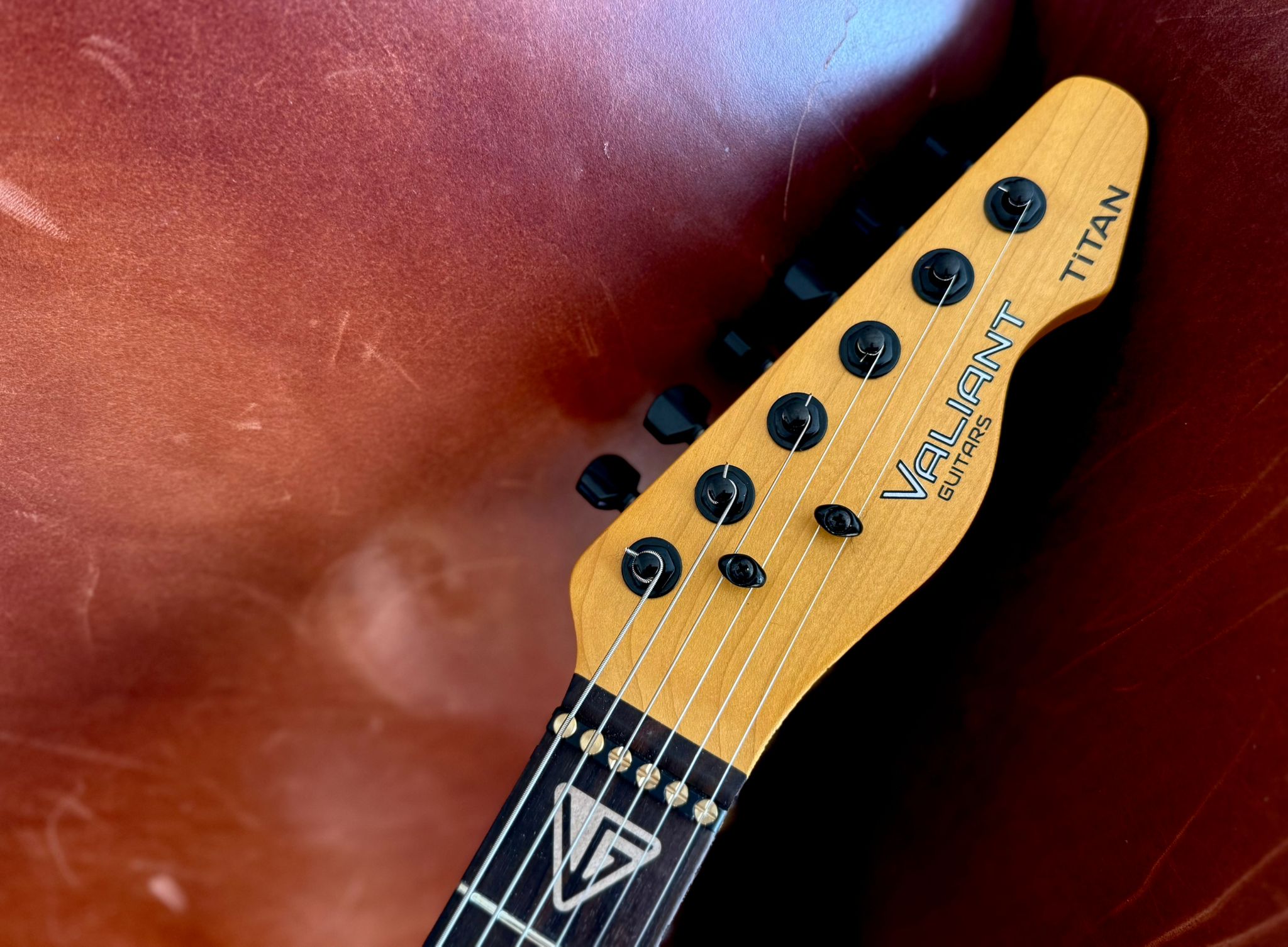 Valiant Titan Sunburst With Stainless Steel Frets Upgrade - Richards Guitars Of Stratford Upon Avon
