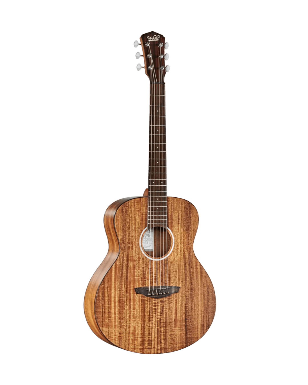 Veelah Mini Camper Solid Top Acacia Koa Acoustic Guitar w/ Gig Bag - Richards Guitars Of Stratford Upon Avon