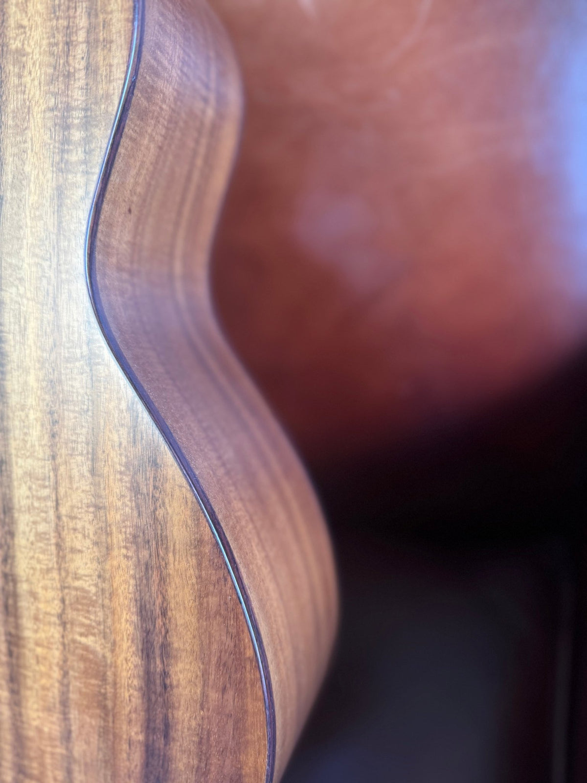 Veelah Mini Camper Solid Top Acacia Koa Acoustic Guitar w/ Gig Bag - Richards Guitars Of Stratford Upon Avon