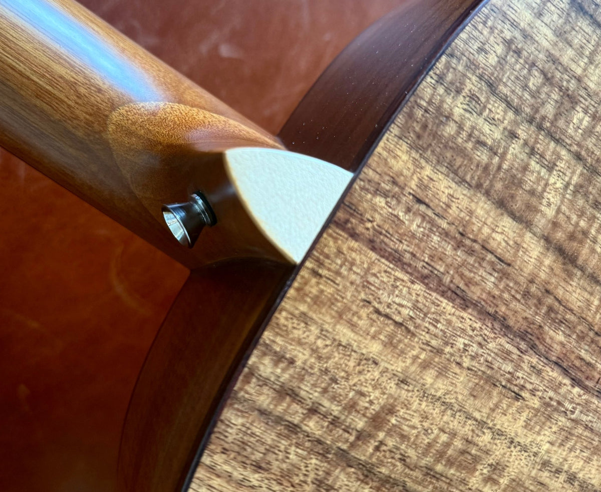 Veelah Mini Camper Solid Top Acacia Koa Acoustic Guitar w/ Gig Bag - Richards Guitars Of Stratford Upon Avon
