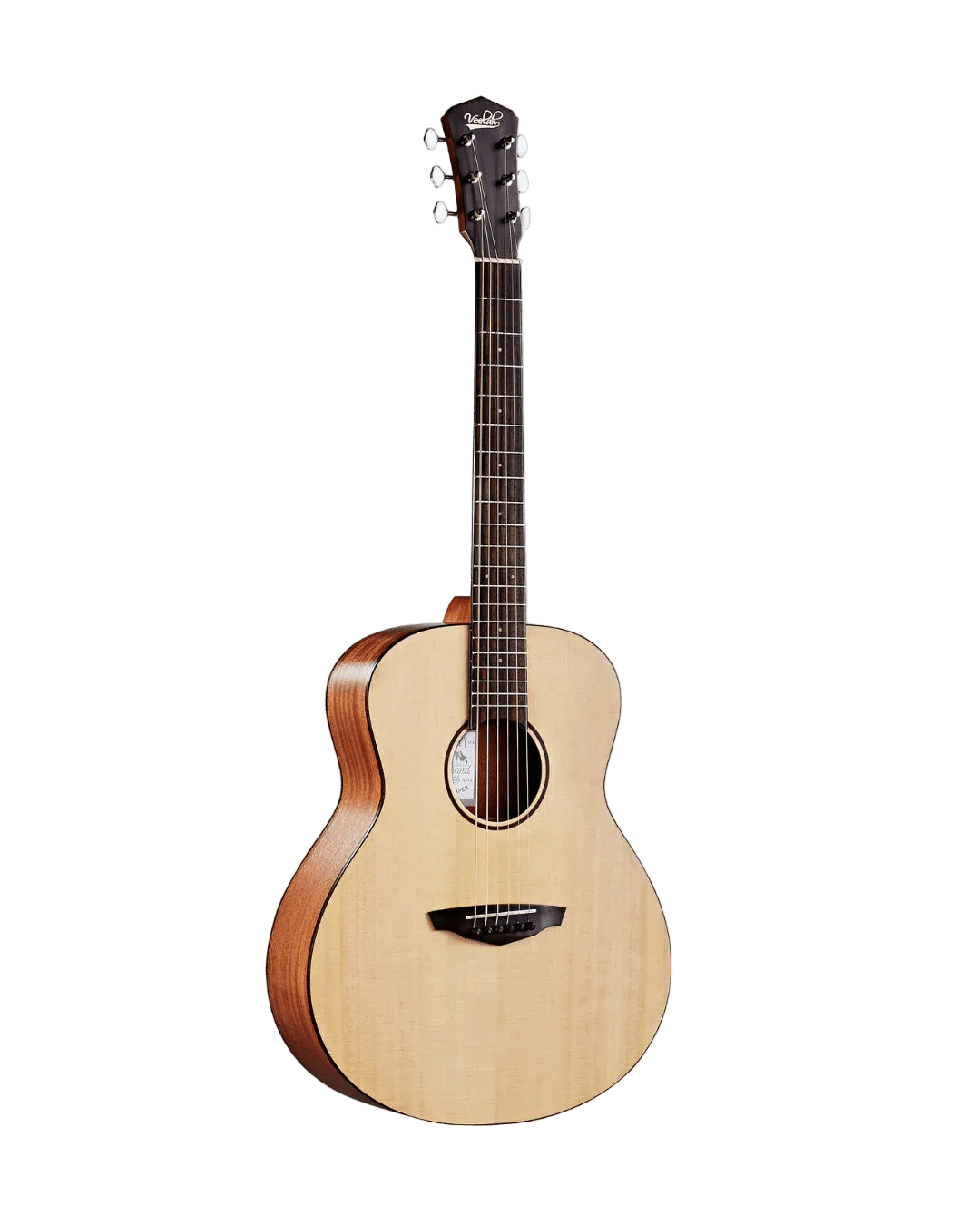 Veelah Mini Camper Solid Top Spruce Acoustic Guitar w/ Gig Bag - Richards Guitars Of Stratford Upon Avon