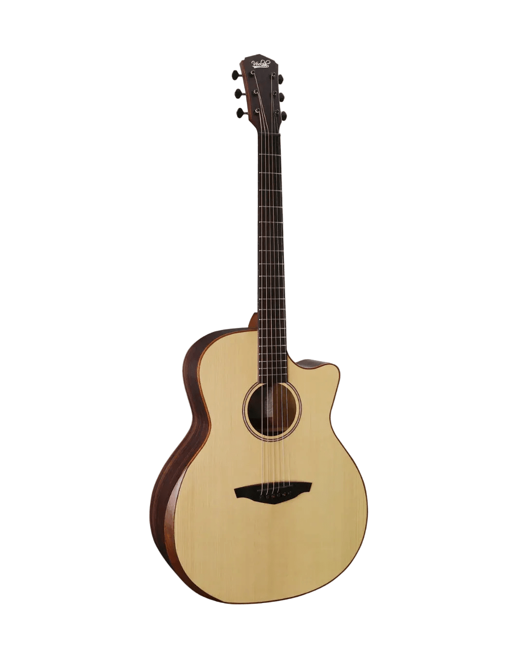 Veelah V4 GAC Solid Top Rosewood Armrest Natural Acoustic Guitar w/ Gig Bag - Richards Guitars Of Stratford Upon Avon