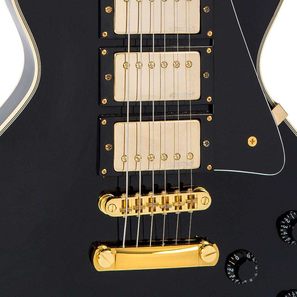 Vintage V1003BB ReIssued 3 Pickup Electric Guitar ~ Boulevard Black - Richards Guitars Of Stratford Upon Avon