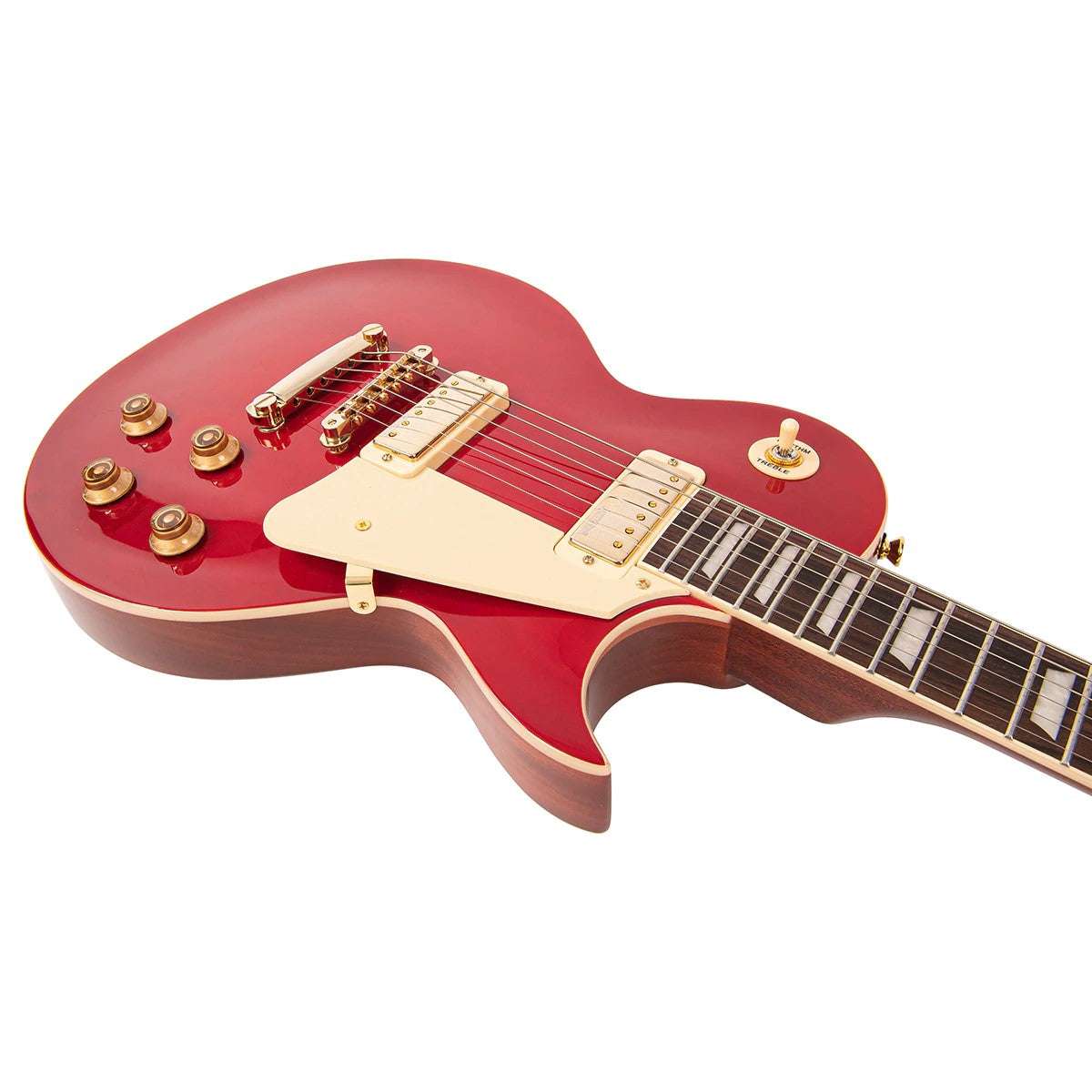 Vintage V100MWR Mini Humbucker ReIssued Electric Guitar ~ Wine Red - Richards Guitars Of Stratford Upon Avon