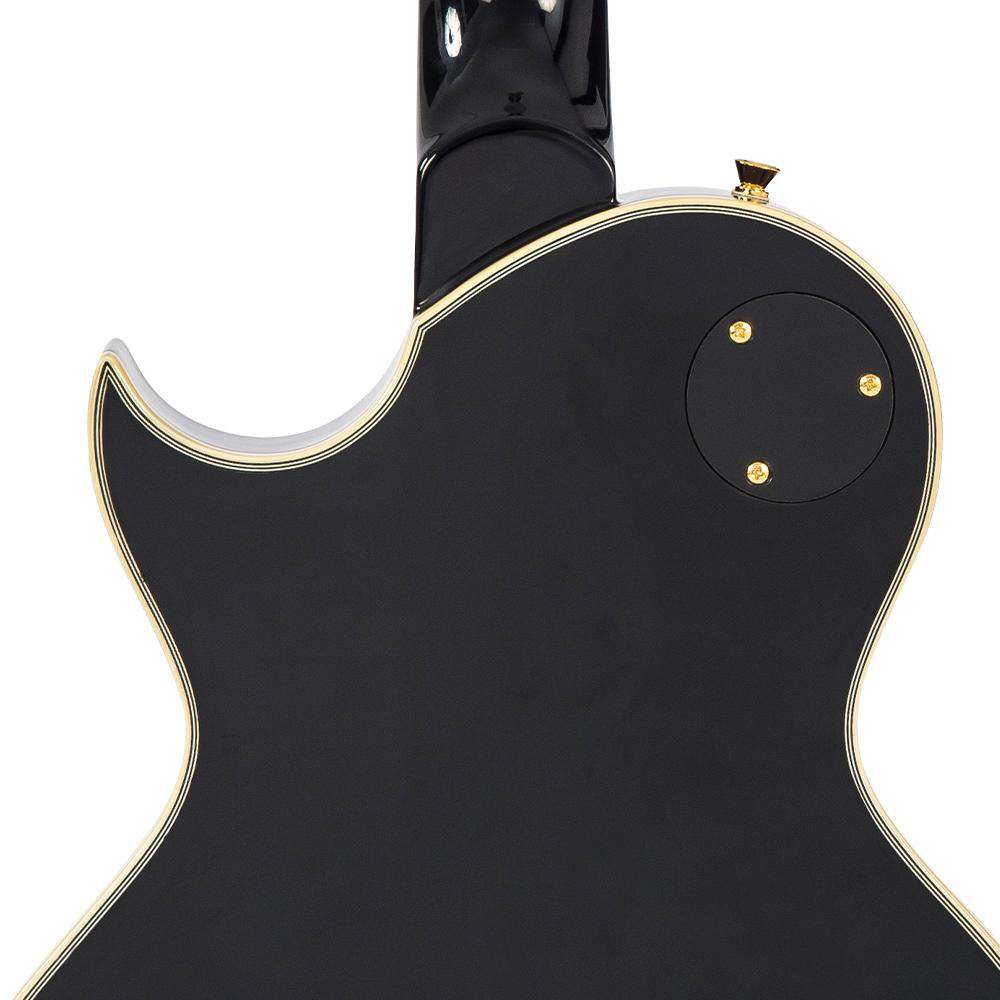 Vintage V100PBB ReIssued Electric Guitar w/W90 Pickups ~ Boulevard Black - Richards Guitars Of Stratford Upon Avon
