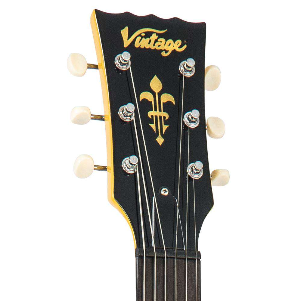 Vintage V120TVY ReIssued Electric Guitar ~ TV Yellow - Richards Guitars Of Stratford Upon Avon