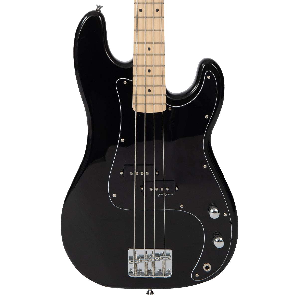 Vintage V40 Maple Coaster Series Bass Guitar Pack ~ Boulevard Black - Richards Guitars Of Stratford Upon Avon