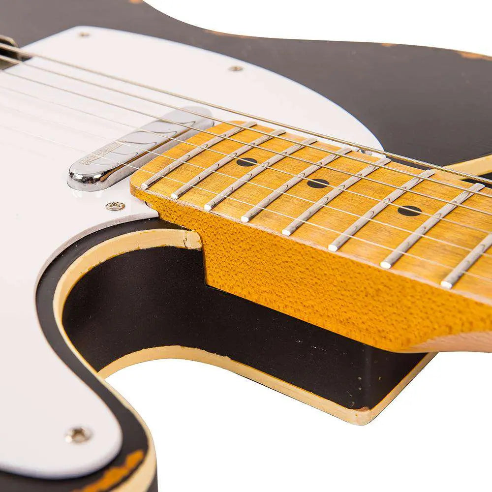 ヴィンテージ風エレキギター ブラック Vintage Icon V59 Vintage V59 ICON Electric Guitar ~ Distressed Black