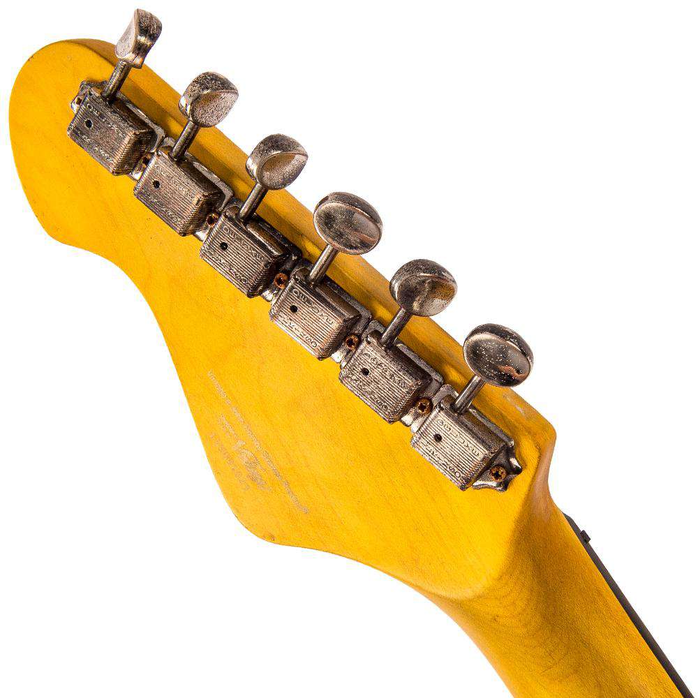 Vintage V6 ICON Electric Guitar ~ Distressed Ventura Green - Richards Guitars Of Stratford Upon Avon