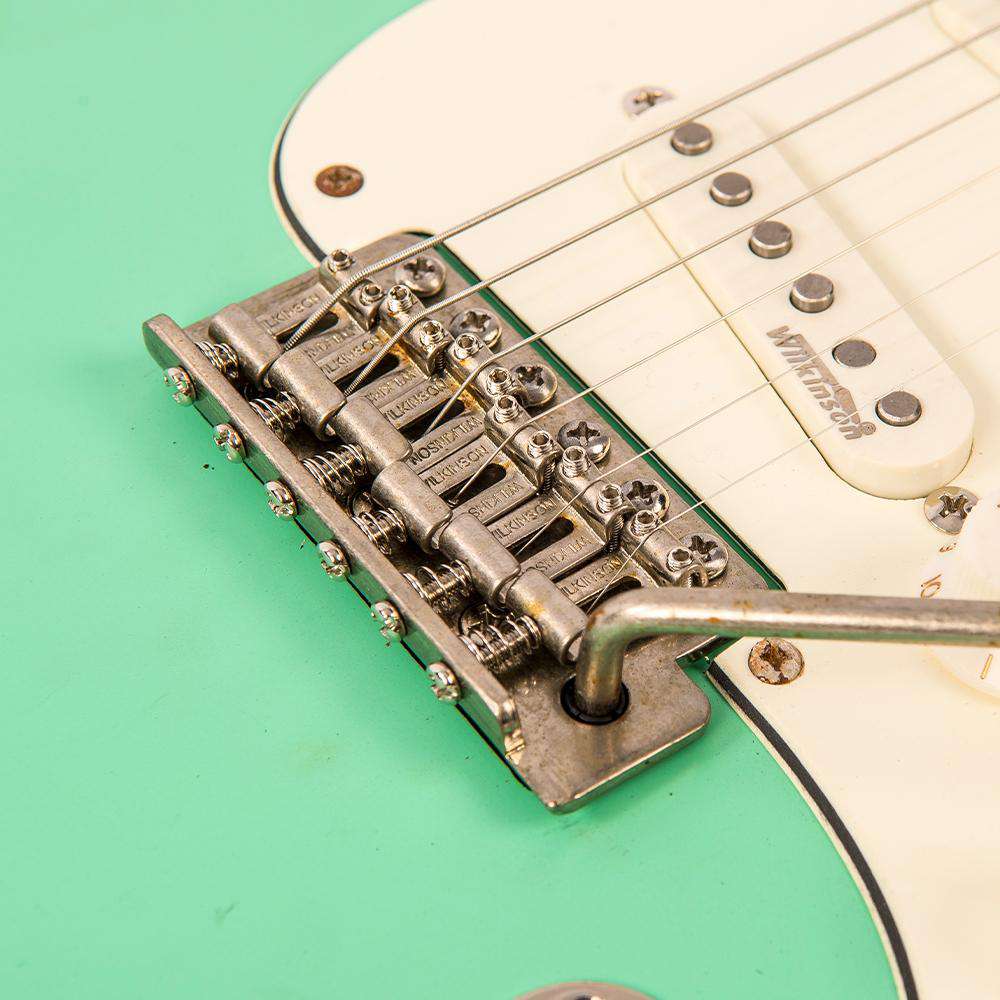 Vintage V6 ICON Electric Guitar ~ Distressed Ventura Green - Richards Guitars Of Stratford Upon Avon