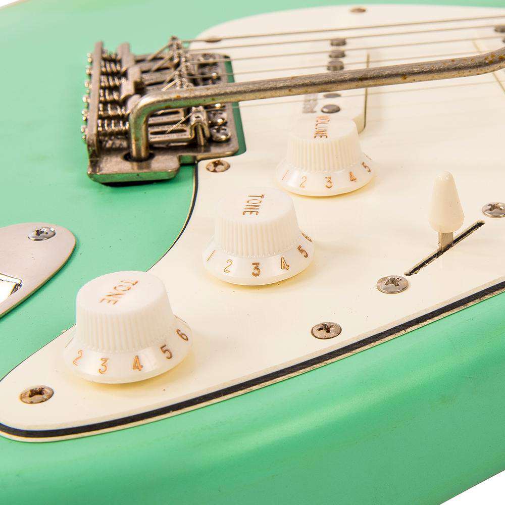 Vintage V6 ICON Electric Guitar ~ Distressed Ventura Green - Richards Guitars Of Stratford Upon Avon