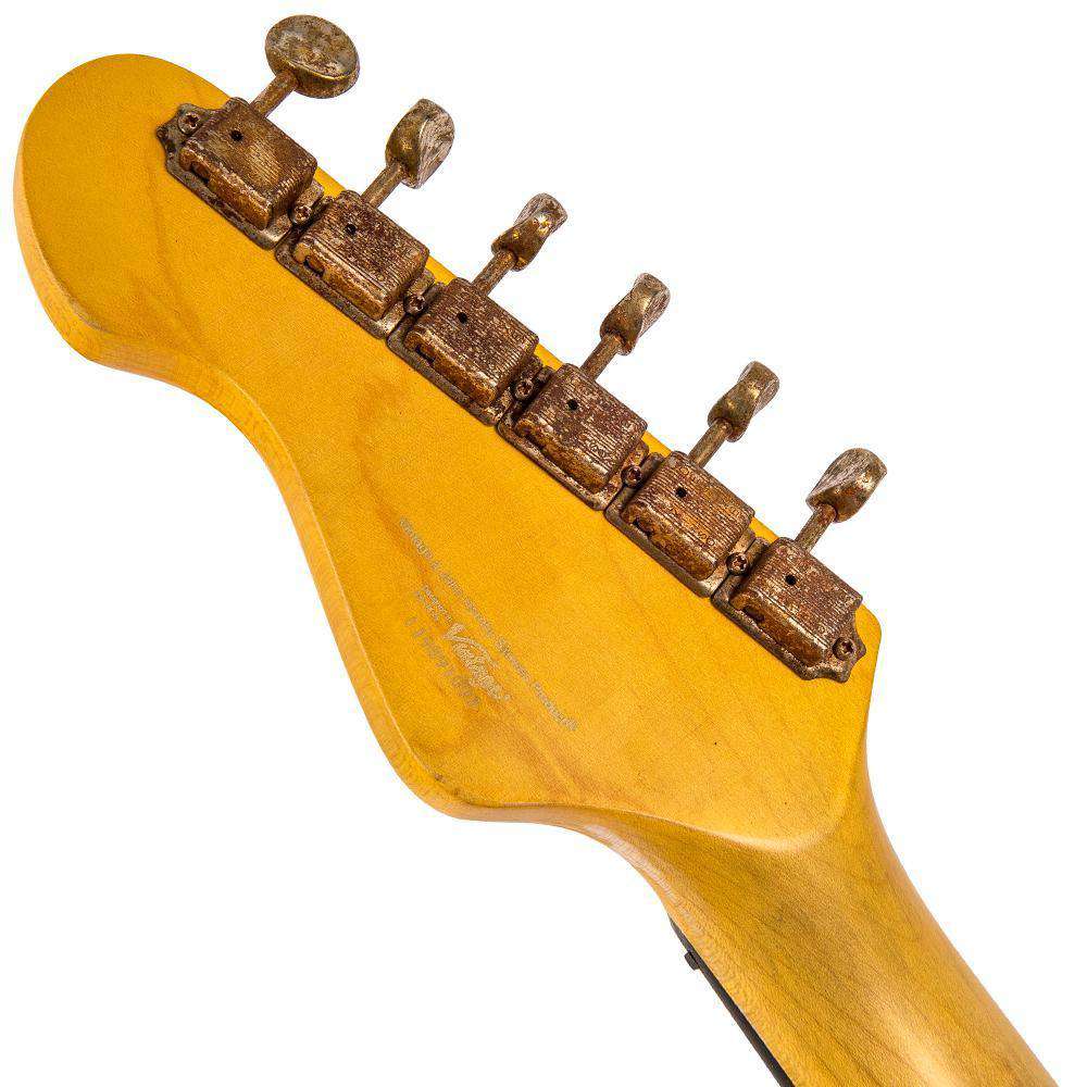 Vintage V6H ICON HSS Electric Guitar ~ Ultra - Gloss Distressed Laguna Blue - Richards Guitars Of Stratford Upon Avon