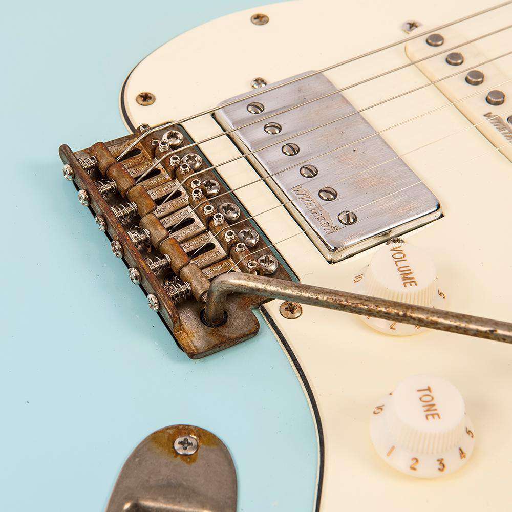 Vintage V6H ICON HSS Electric Guitar ~ Ultra - Gloss Distressed Laguna Blue - Richards Guitars Of Stratford Upon Avon