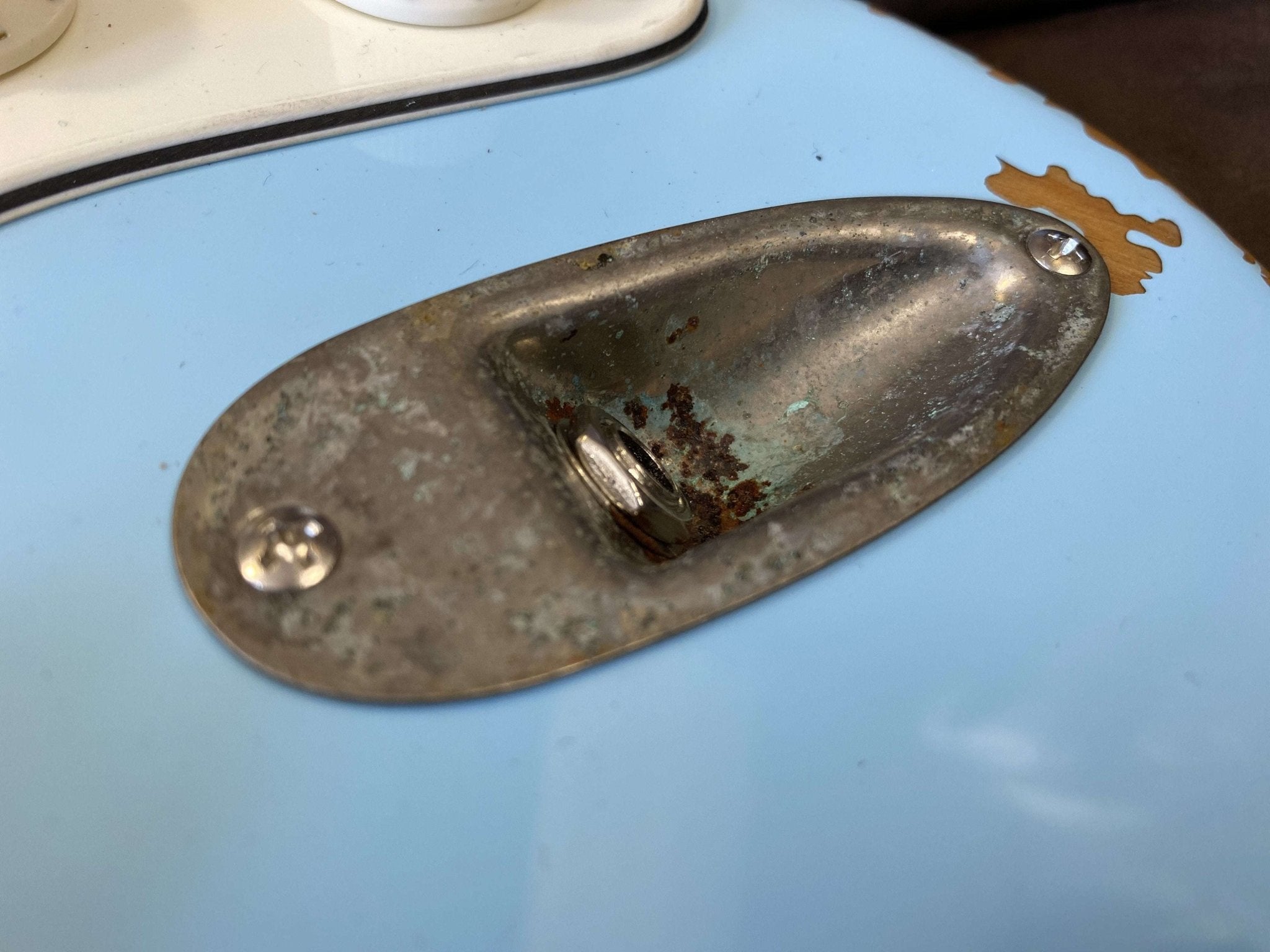 Vintage V6H ICON HSS Electric Guitar ~ Ultra - Gloss Distressed Laguna Blue - Richards Guitars Of Stratford Upon Avon