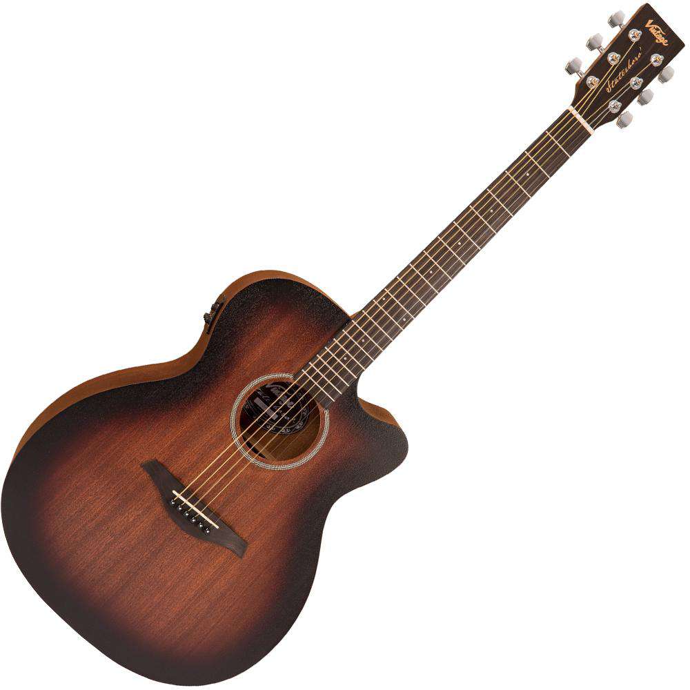 Vintage VE660WKStatesboro' 'Orchestra' Electro - Acoustic Guitar ~ Whisky Sour - Richards Guitars Of Stratford Upon Avon