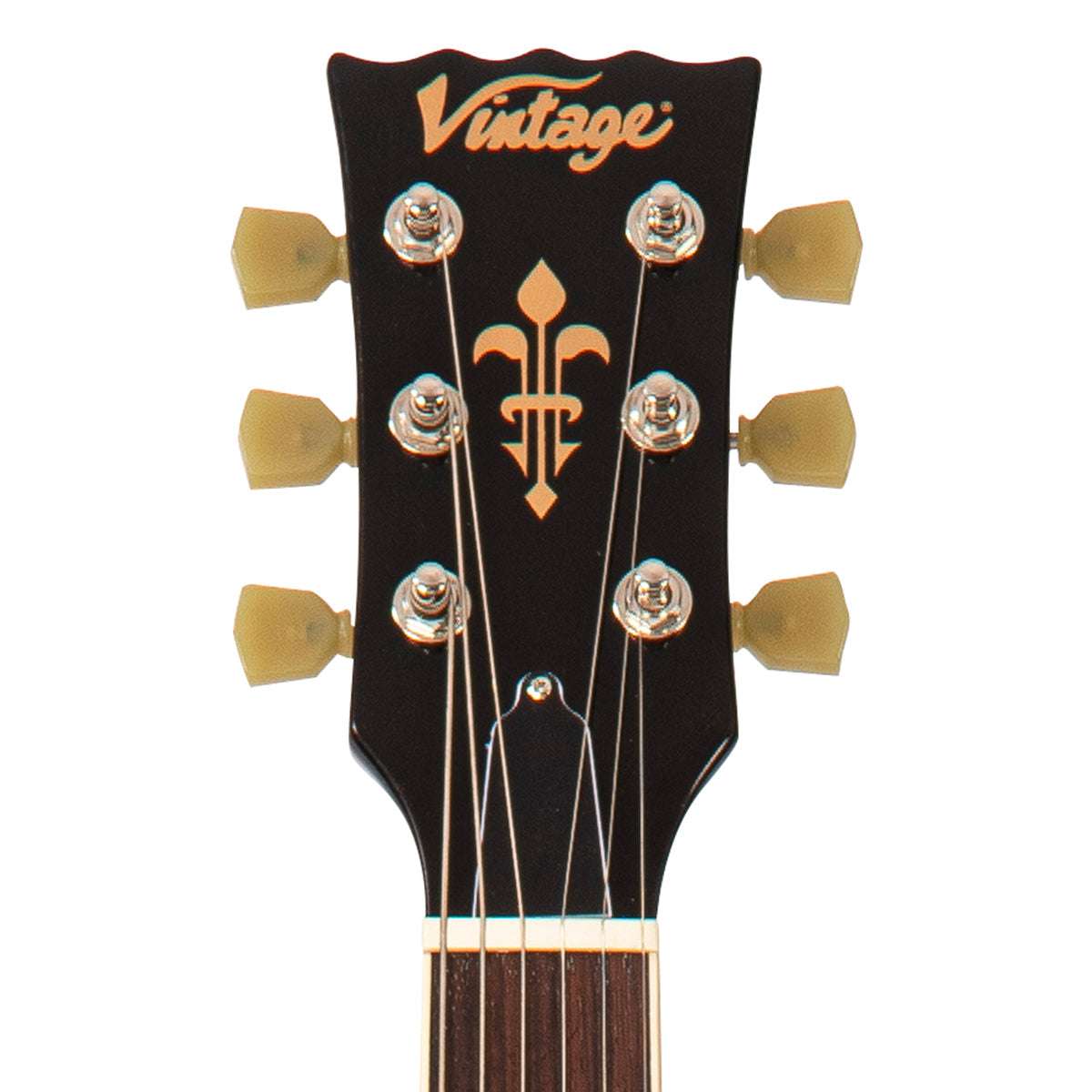 Vintage VSA500P ReIssued Semi Acoustic Guitar ~ Boulevard Black - Richards Guitars Of Stratford Upon Avon