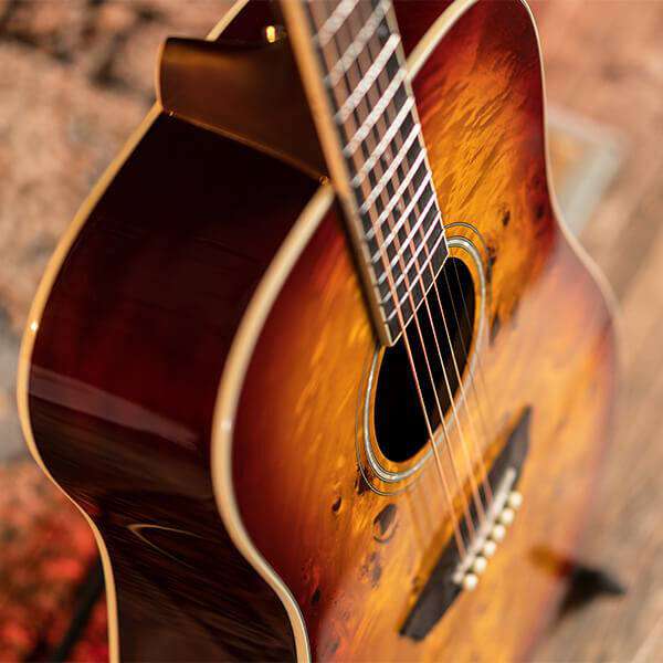 Washburn BURL D - Dreadnought - Amber Fade Electro Acoustic Guitar - Richards Guitars Of Stratford Upon Avon