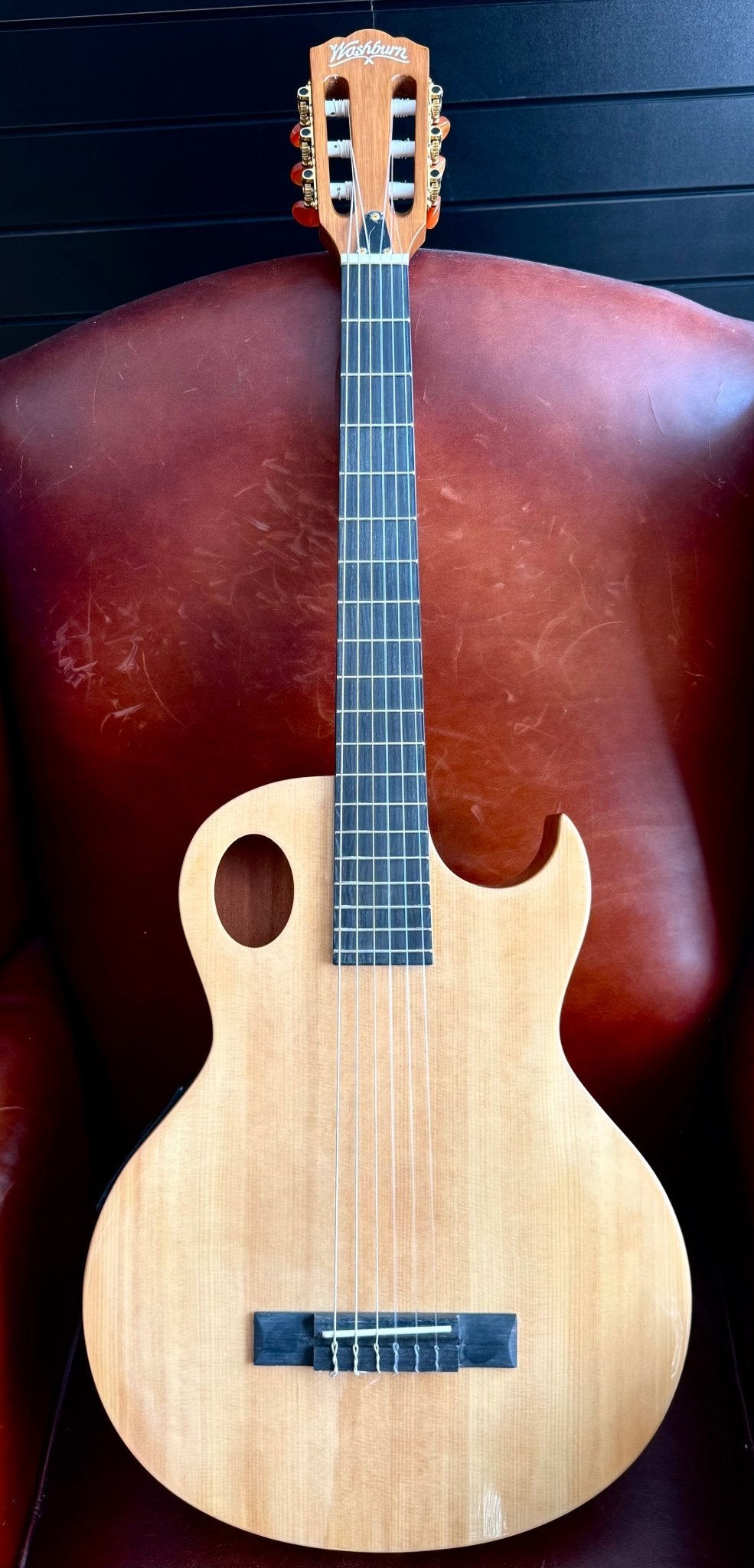 Washburn EACT42S - Thinline - Natural Electro Nylon Strung Guitar w'£225 Custom Pro Setup & Back Up Service - Richards Guitars Of Stratford Upon Avon
