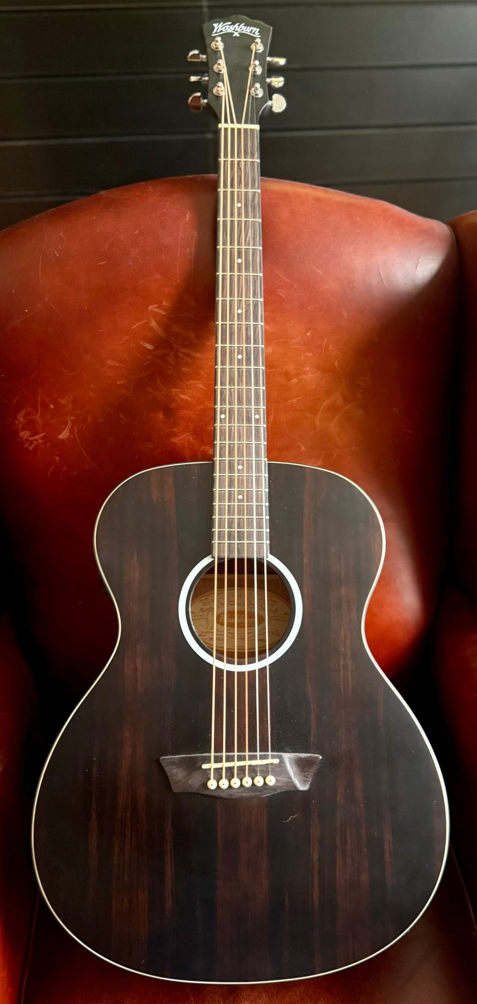 Washburn EBONY FE - Folk - Natural Matte Electro Acoustic Guitar - Richards Guitars Of Stratford Upon Avon