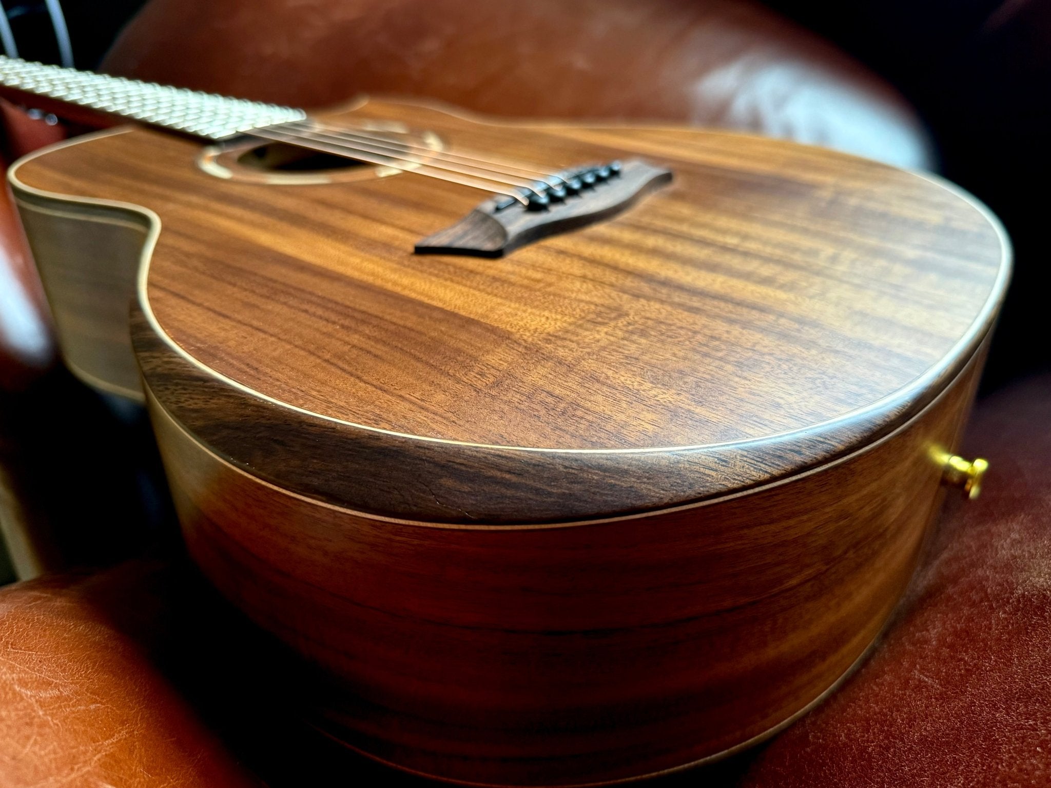 Washburn G - MINI 55 KOA - Mini/Travel - Natural Acoustic Guitar - Richards Guitars Of Stratford Upon Avon