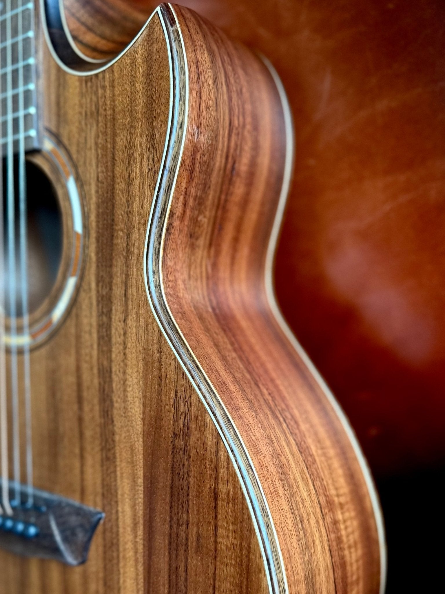 Washburn G - MINI 55 KOA - Mini/Travel - Natural Acoustic Guitar - Richards Guitars Of Stratford Upon Avon
