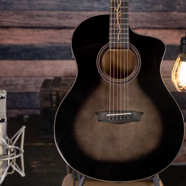 Washburn VITE - S9V - Gloss Charcoal Burst Electro Acoustic Guitar - Richards Guitars Of Stratford Upon Avon