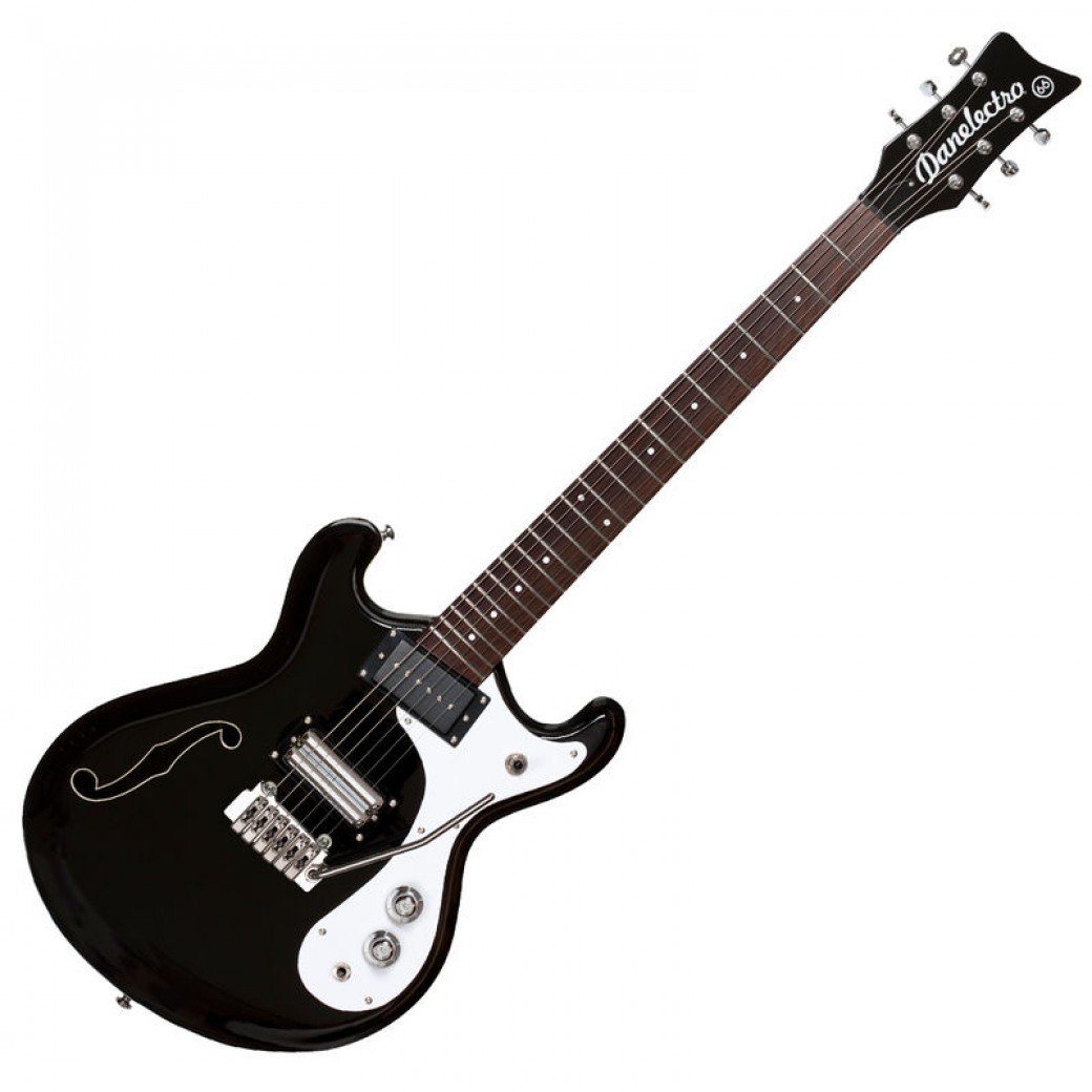 Danelectro '66T Guitar with Vibrato ~ Gloss Black, Electric Guitar for sale at Richards Guitars.