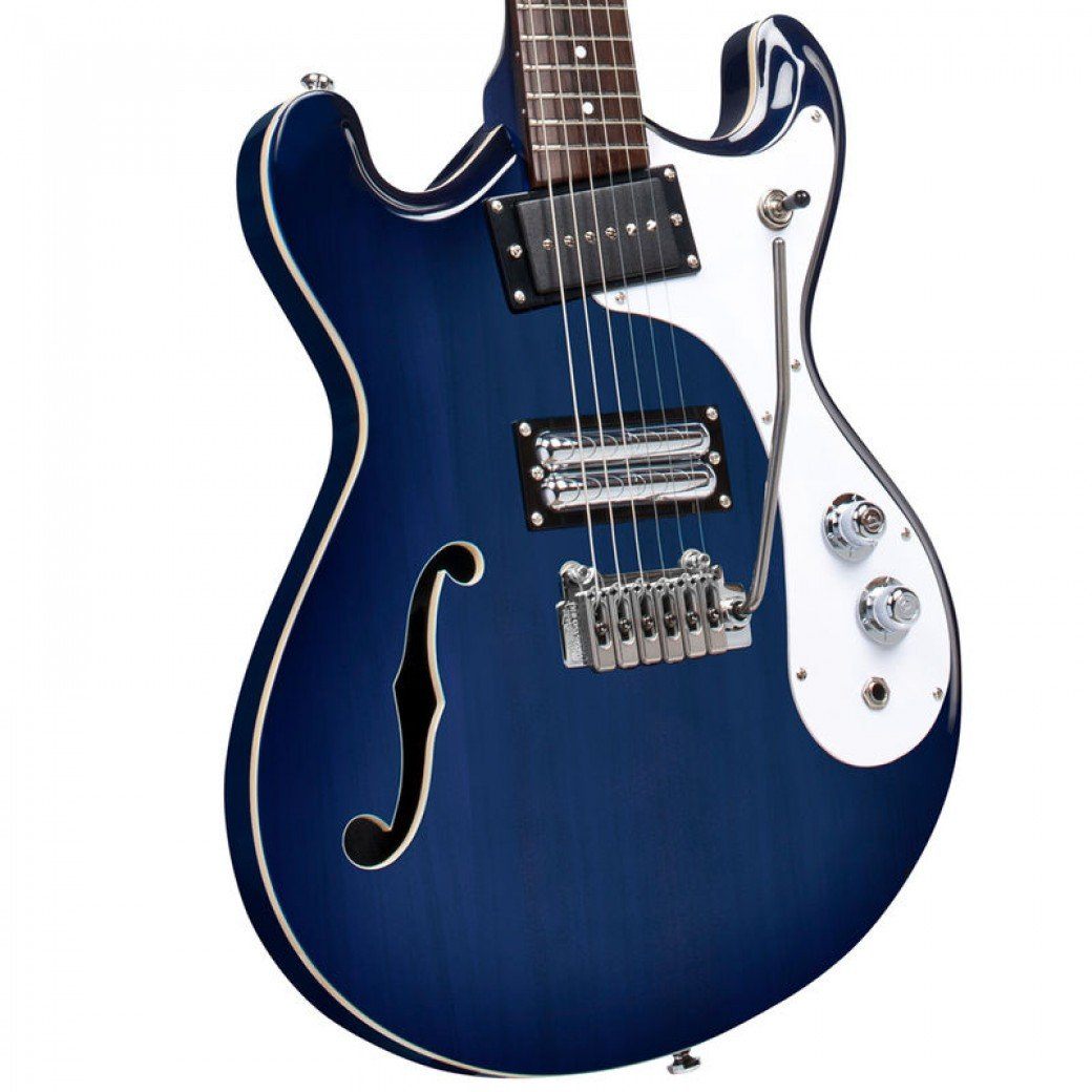 Danelectro '66T Guitar with Vibrato ~ Trans Blue, Electric Guitar for sale at Richards Guitars.
