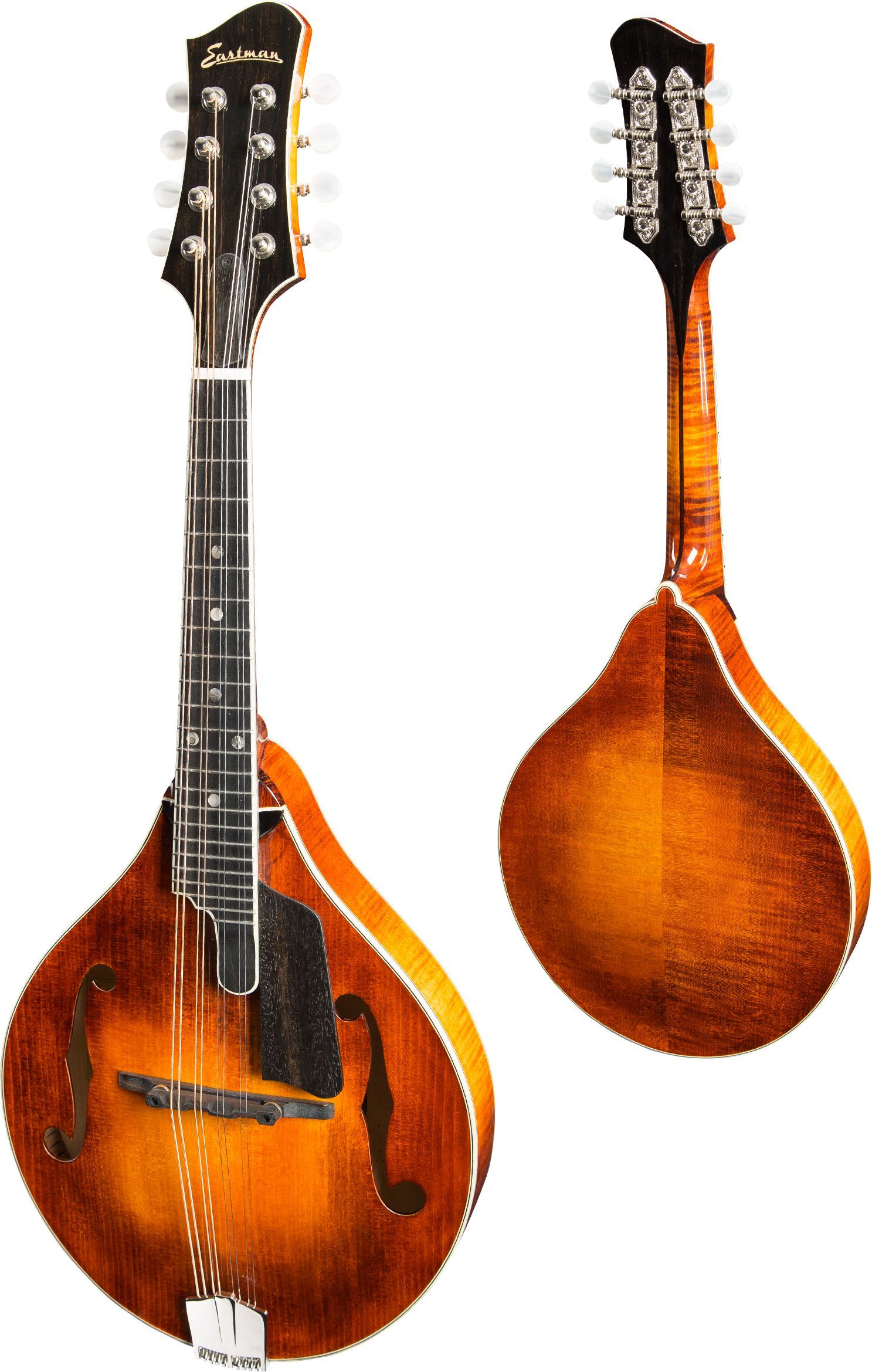 Eastman MD805PGE Same specs as MD805 Mandolin (but Honeyburst Gloss nitro finish and KnK twin mandolin pu, w/Case), Mandolin for sale at Richards Guitars.