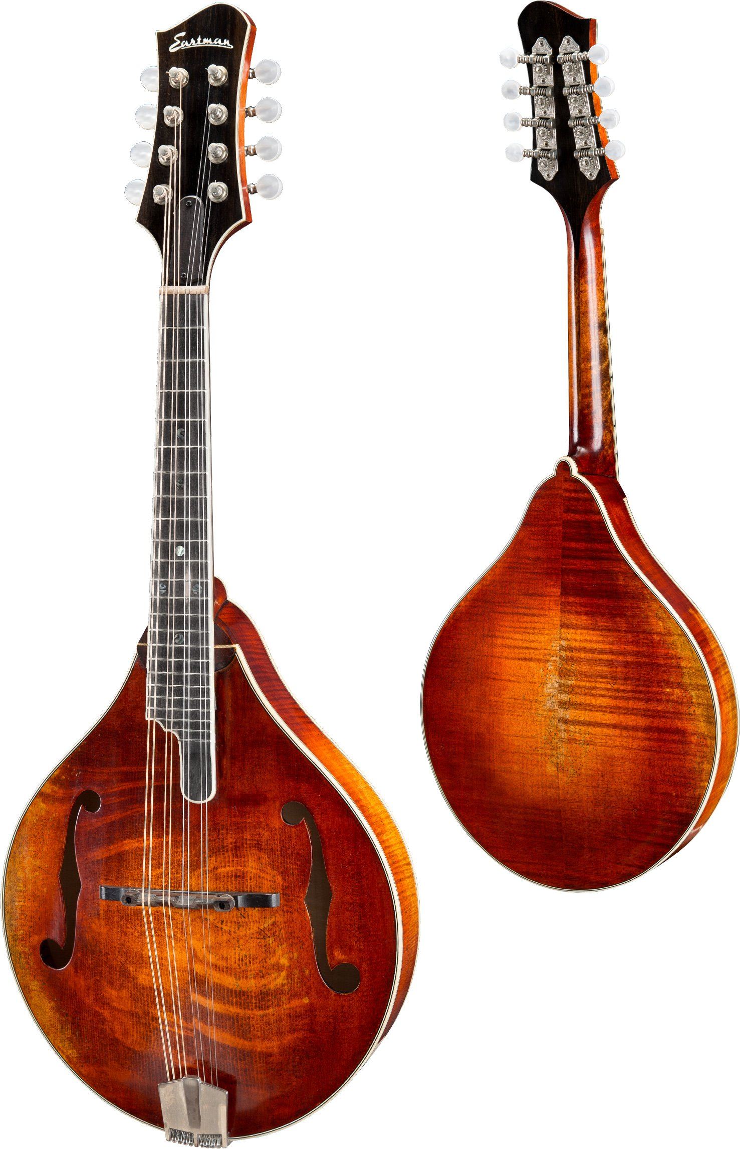 Eastman MD805/v Antique Classic varnish Mandolin (A-style F-holes, Solid Spruce top, Solid Maple back and sides, w/Case), Mandolin for sale at Richards Guitars.