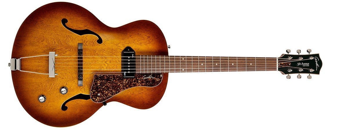 GODIN 5th Avenue Kingpin P90 Cognac Burst, Electric Guitar for sale at Richards Guitars.