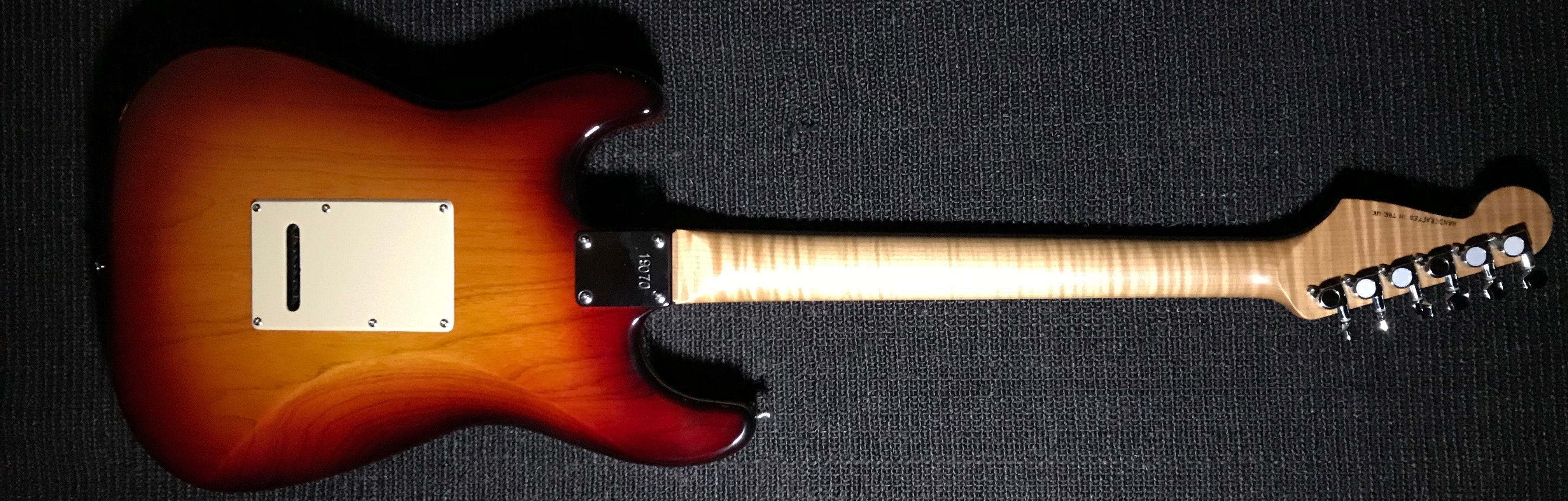 Gordon Classic S Autumn Burst Swamp Ash Custom, Electric Guitar for sale at Richards Guitars.