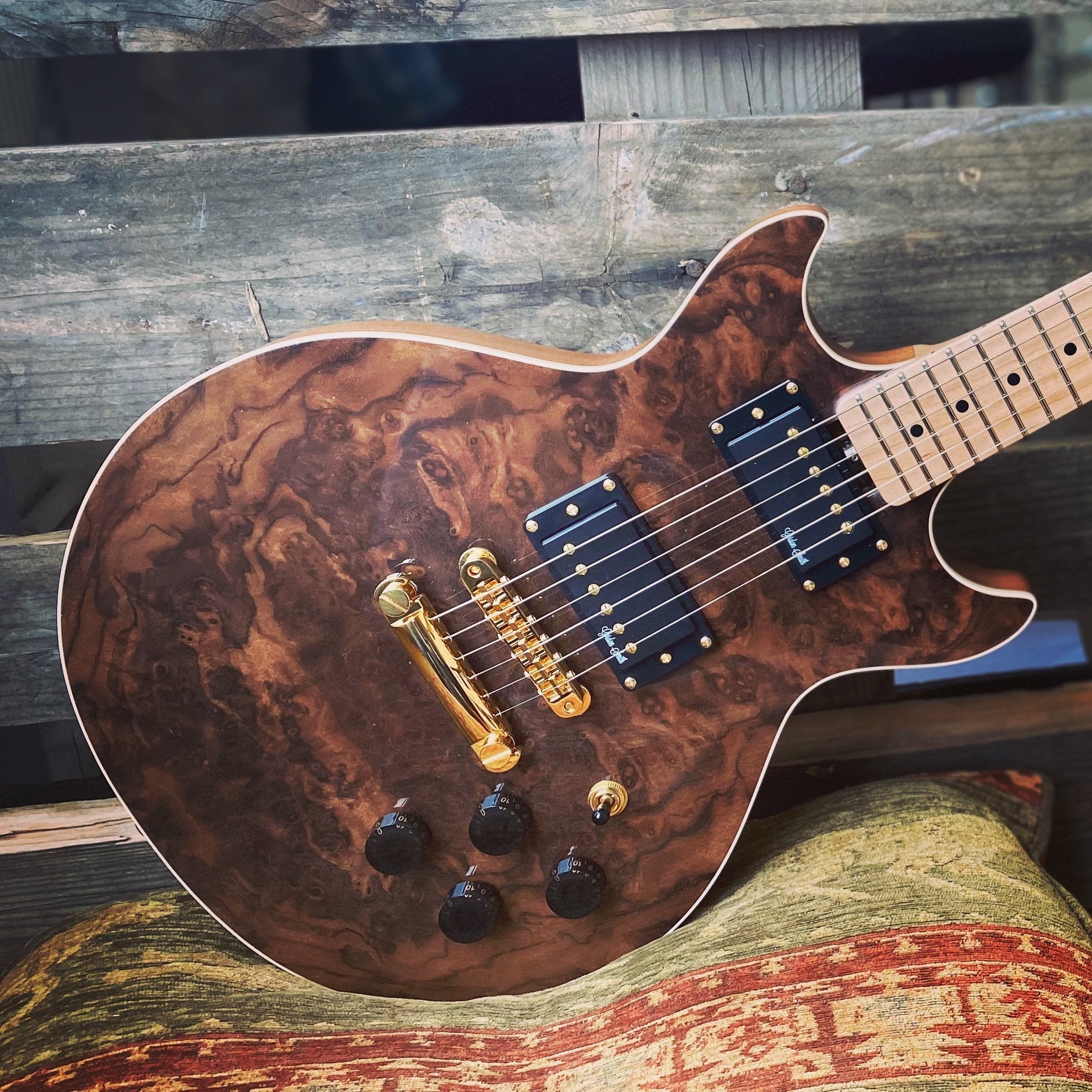 Gordon Smith GS Deluxe Burled Walnut Custom, Electric Guitar for sale at Richards Guitars.