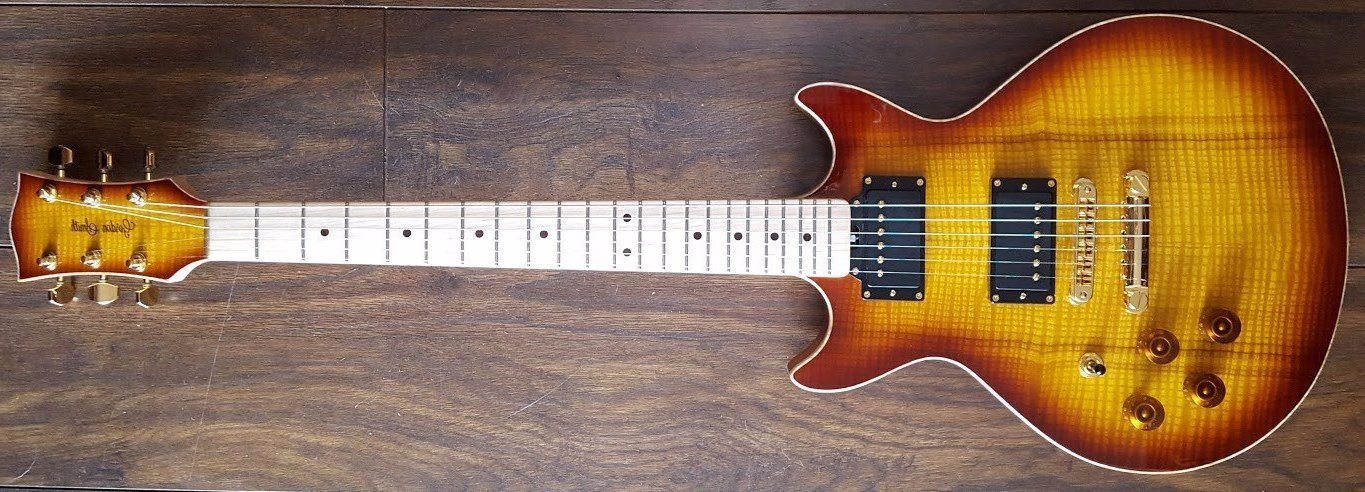 Gordon Smith GS Deluxe Left Handed Lightburst Maple Neck, Electric Guitar for sale at Richards Guitars.