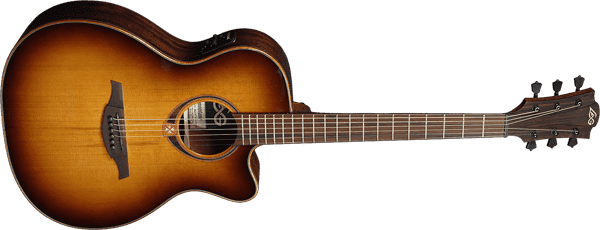 LAG TRAMONTANE 118 T118ACE-BRS AUDITORIUM CUTAWAY ELECTRO BROWN SHADOW, Electro Acoustic Guitar for sale at Richards Guitars.