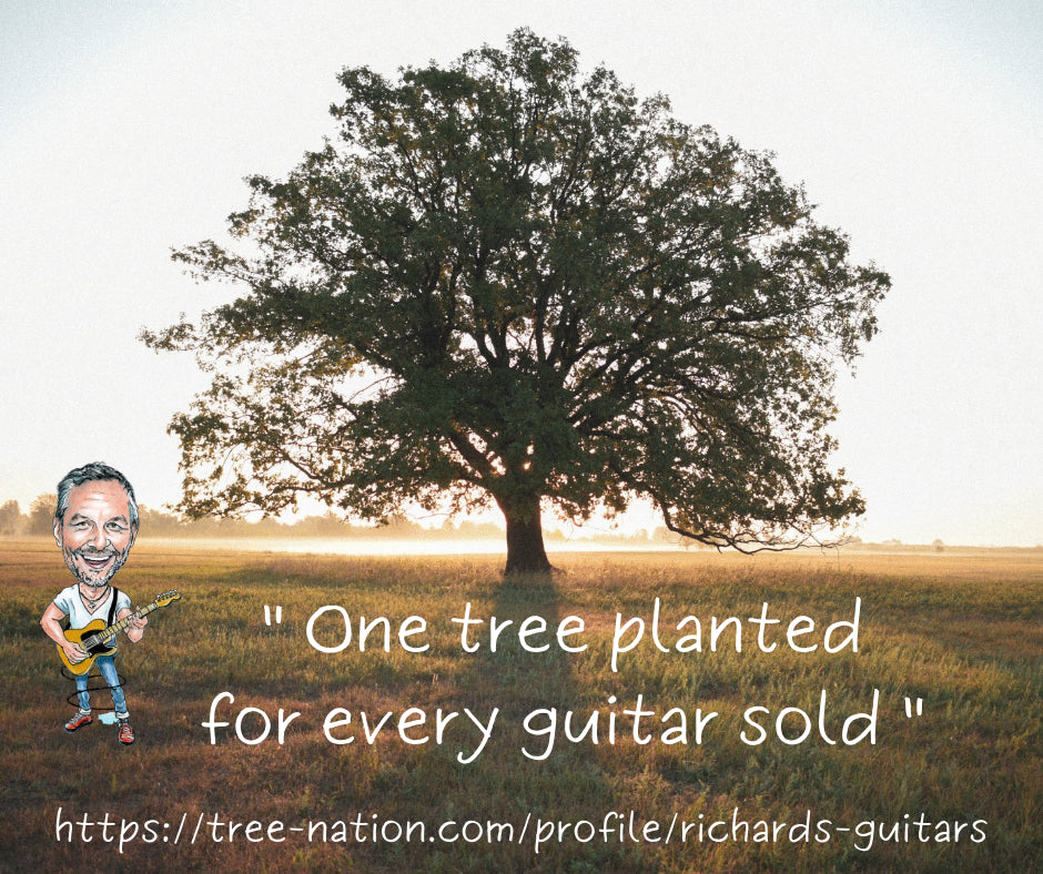Plant a tree, Donations for sale at Richards Guitars.