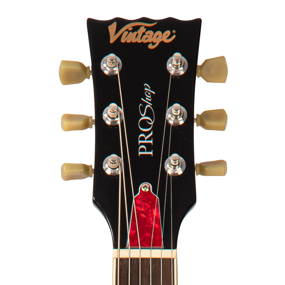 Vintage V100 ProShop Unique ~ Red Alumitone, Electric Guitars for sale at Richards Guitars.