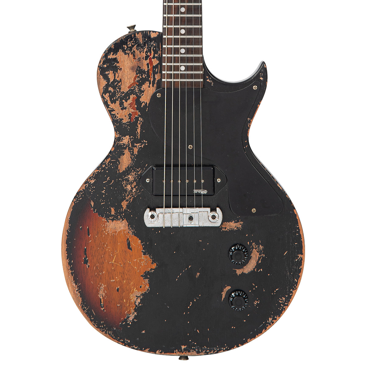 SOLD - Vintage V120 ProShop Custom Build ~ Heavy Distressed / Black (Contact: Richards Guitars. www.rguitars.co.uk), Electric Guitars for sale at Richards Guitars.