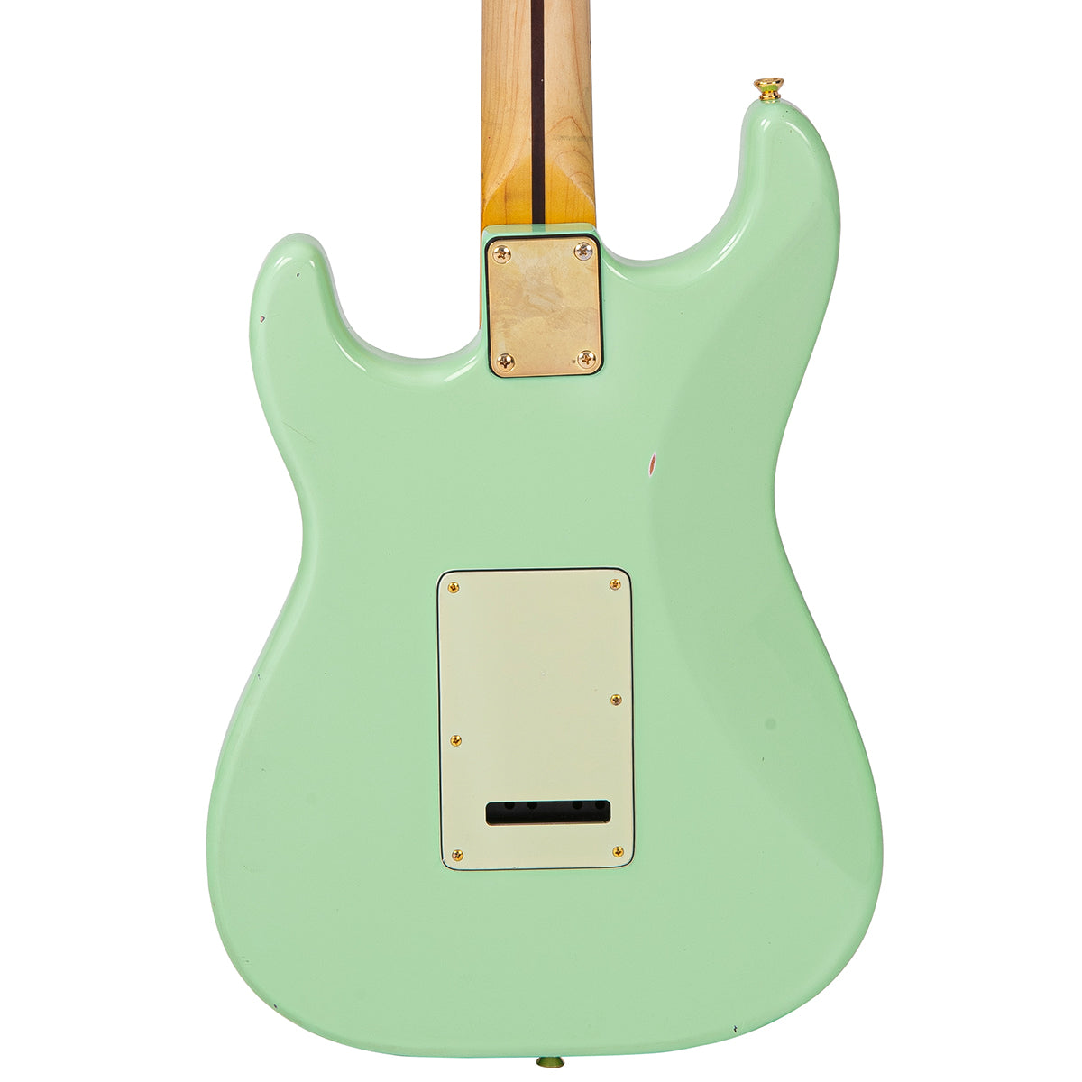 SOLD - Vintage V6 ProShop Custom Build ~ Light Distressing Surf Green, Electrics for sale at Richards Guitars.