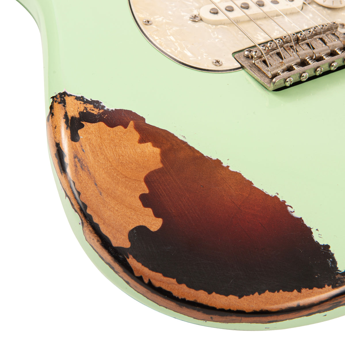 SOLD - Vintage V6 ProShop Custom Build ~ Surf Green, Electrics for sale at Richards Guitars.