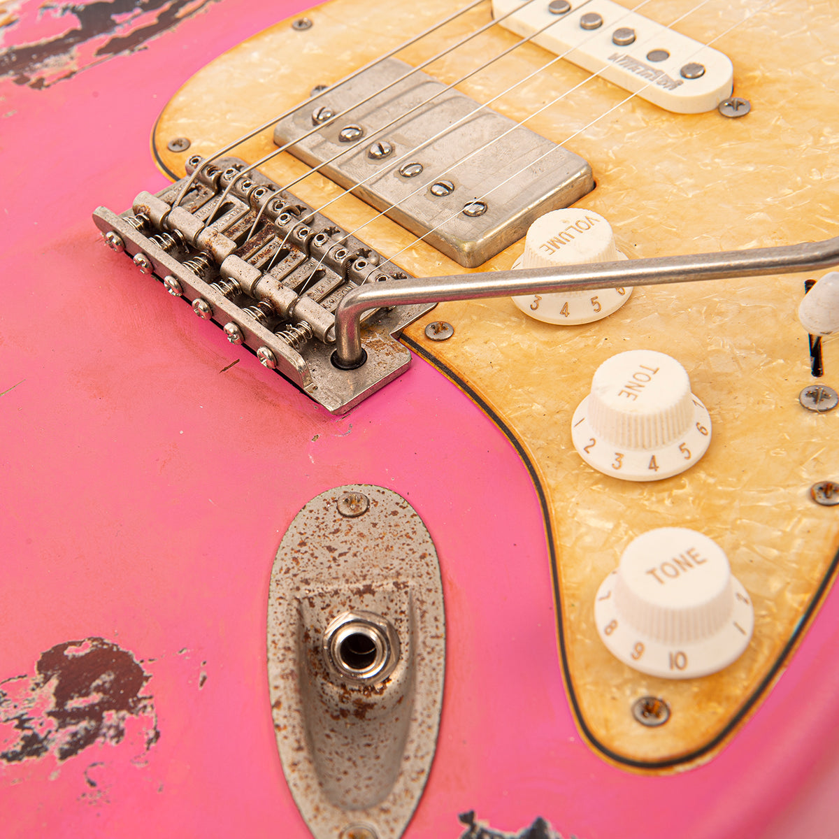 SOLD - Vintage V6 ProShop Custom-Build ~ Radioactive Bubblegum Pink (Contact: Richards Guitars. www.rguitars.co.uk), Electrics for sale at Richards Guitars.