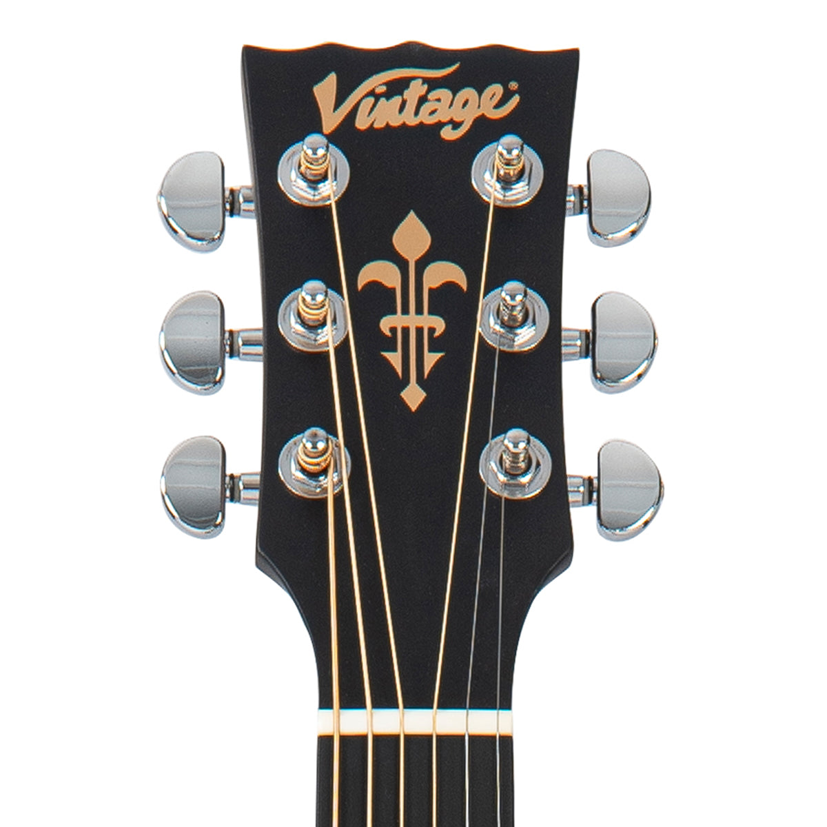 Vintage Stage Series 'Parlour' Electro-Acoustic Guitar ~ Natural, Electric Acoustic Guitars for sale at Richards Guitars.